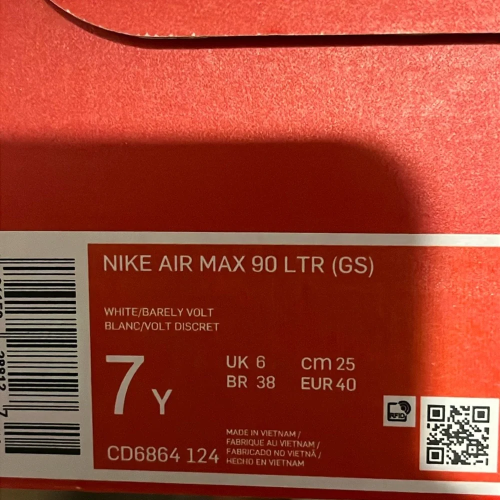 NIKE White & Green Air Max 90 Big Kids Sneakers - Picture 8 of 8